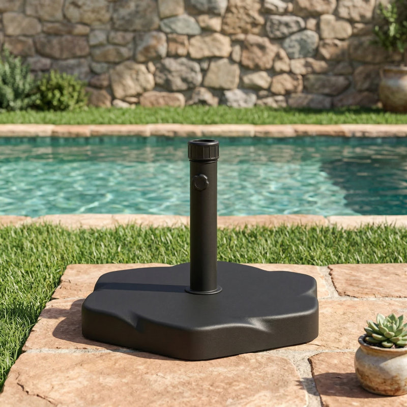 Base de parasol hexagonale capable de supporter 66 livres.