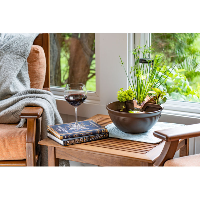 Mocha Tabletop Fountain Kit with LED Light and Waterfall