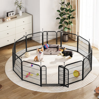 Panel Metal Exercise Pen With Door