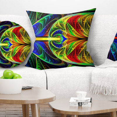 Colorful Stained Glass Texture - Abstract Printed Pillow