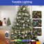 Arbre de Noël artificiel enneigé, pin, arbre de Noël avec pommes de pin et lumière Prestrung-99131286