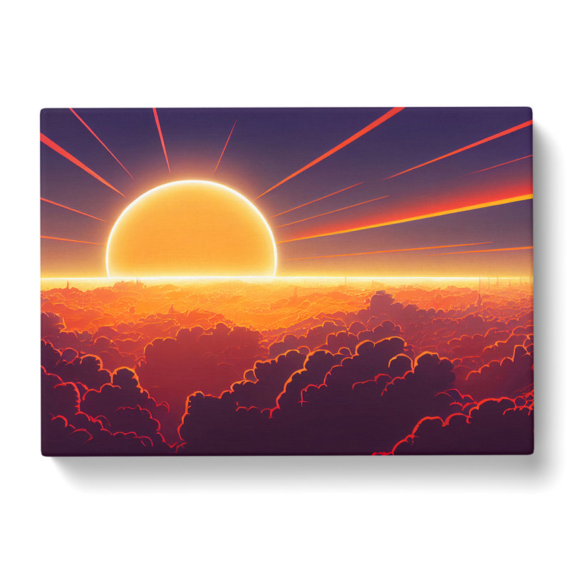 Dazzling Sunset - Wrapped Canvas, 50cm H x 76cm W x 3cm D