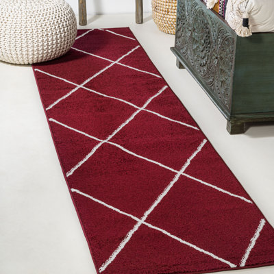 Tapis rouge / blanc Bertrice