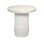 Studded Washed Wood Side Table, White