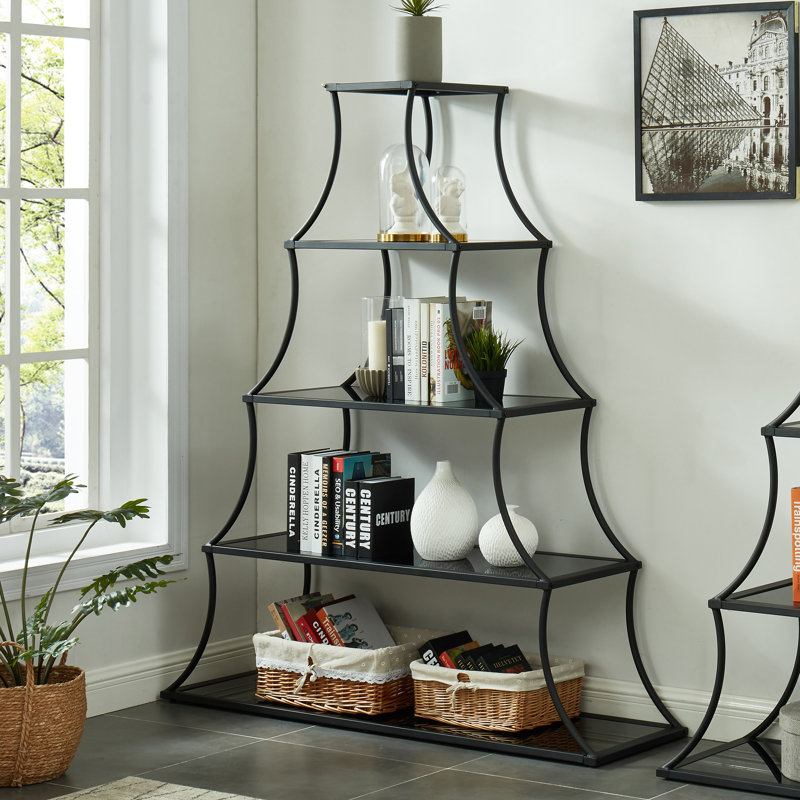 Bibliothèque étagère Clearwater, (4 tablettes) H 67,25 po x l 59,25 po x P 15,75 po