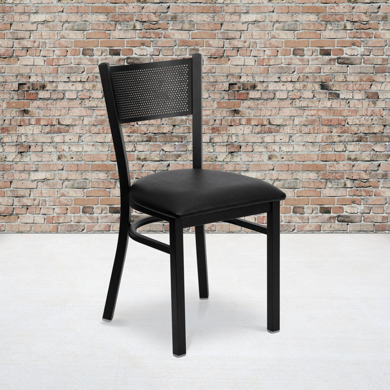 Chaise de restaurant en métal Victoria, Noir