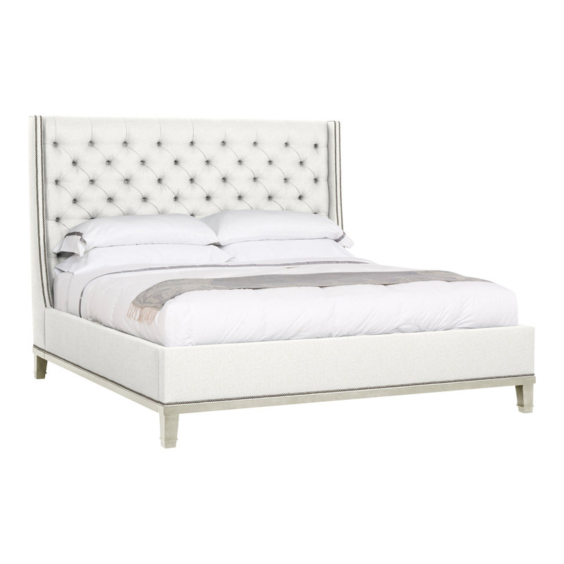 Michael Weiss California King Tufted Upholstered Panel Bed, Kempsey Sheepskin, Yes, Navajo