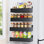 Magnetic Spice Rack For Refrigerator, Kitchen Organizer And Storage Shelf, Black (4 Pack)…