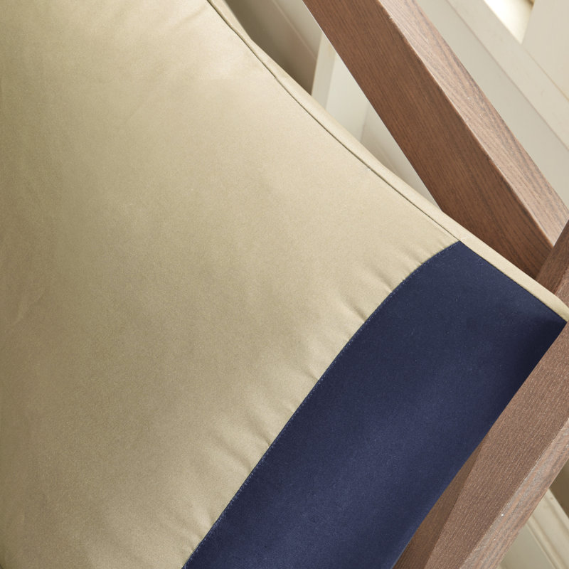 Robbie Plaid Comforter Set with Bed Sheets, Full Comforter + 8 Additional Pieces, Navy/Taupe