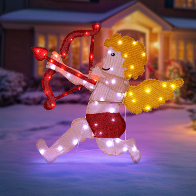 Décorations pour la Saint-Valentin en plein air, jardin de Cupidon pour la Saint-Valentin, décoration de Cupidon romantique pour la pelouse