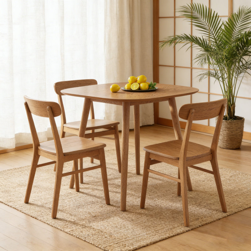SQUARE DINNING TABLE, Light Natural