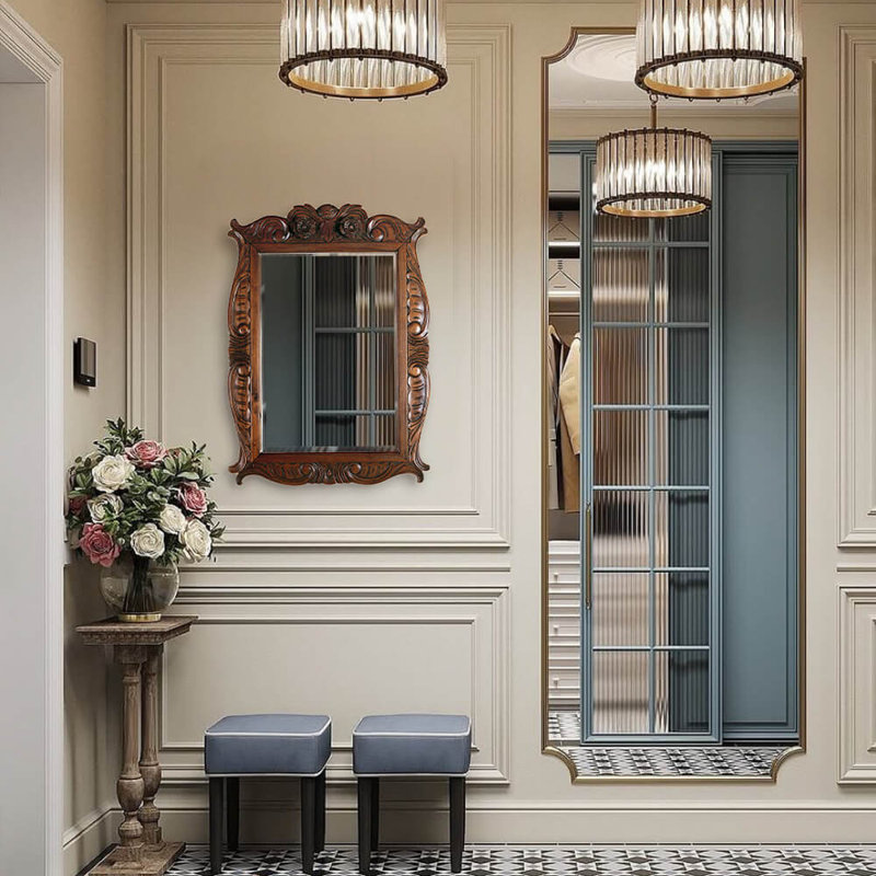 Keen Replicas Solid Wood Rectangle Mirror