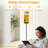  68.5" Standing Floor Lamp Seamless Jungle animals Hand drawn For kids Dimmable Metal Pole Lamp with Linen Lampshade LED Bulb Included