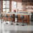 Modern 2-Tier Bar Table Footrest Home Bar Unit Corner Mini Coffee Bar Cabinet Kitchen Pub-1846060482