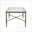 Table basse à structure en métal bronze avec plateau en verre trempé de 5 mm - centre de table l 44 po, facile à nettoyer