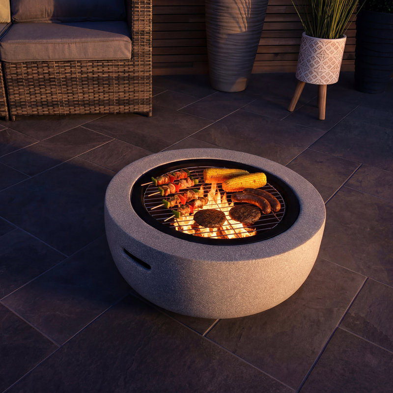 Cyrell Round Stone Charcoal Smokeless Fire Pit