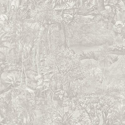Jungle Toile Peel and Stick Wallpaper