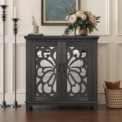 Buffet élégant avec 2 portes en miroir en acrylique