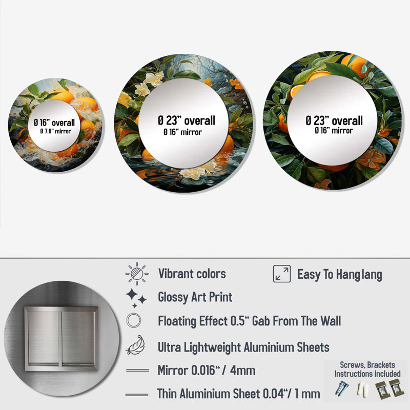 Wilderstein Metal Round Mirror