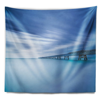 Tapisserie «Seascape Industrial Pier in the Sea»