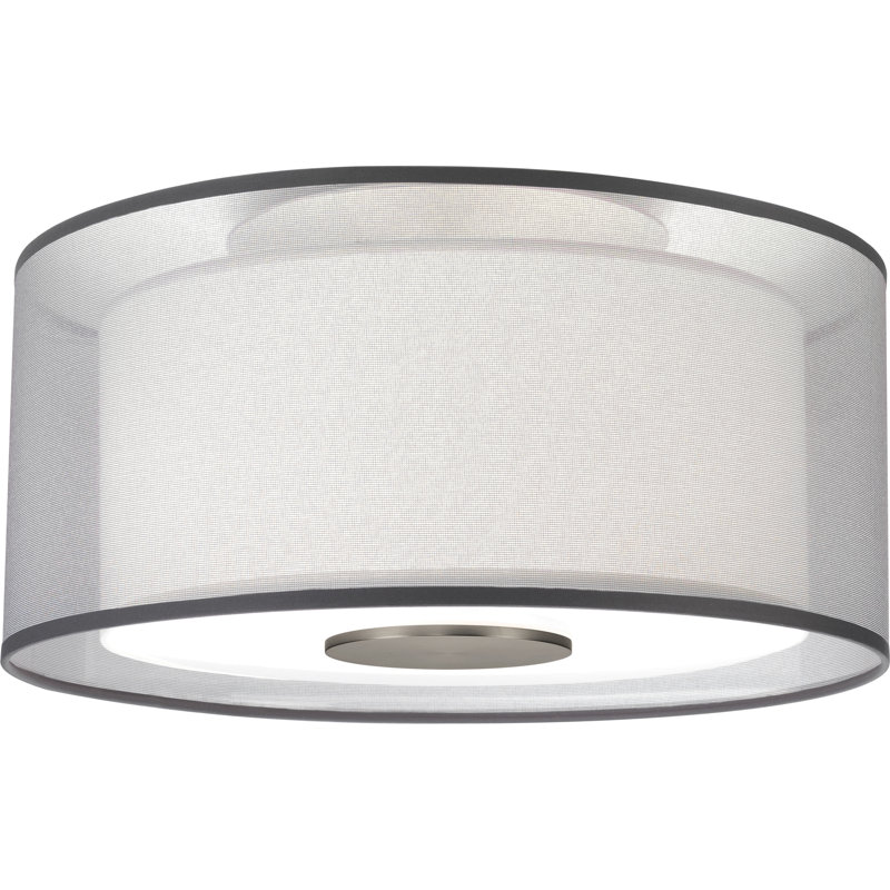 SRKASHLTENI Collection Stainless Steel Flushmount Light - Unique Multi-Layered Shades, Maximum 100W, E26 Socket, Contemporary Design, Ideal For Stylish Interiors