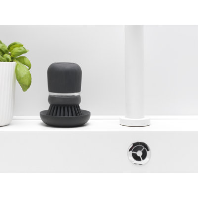 Brabantia SinkSide Dishwashing Liquid Dispensing Scrubbing Brush