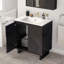 Ensemble de meuble-lavabo à cadre en bois massif 30 po (avec lavabo, armoire et rangement)-117530031