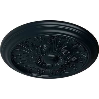 Endurathane Vienna Ceiling Medallion, 16 7/8"OD x 5/8"P (Fits Canopies up to 3 1/4"), Hand-Painted Night Shade Finish