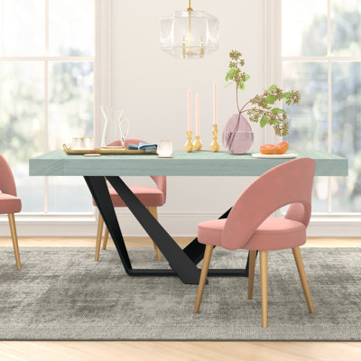 Karlin Extendable Metal Base Dining Table