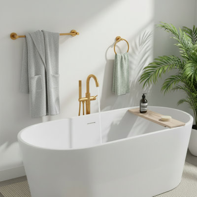 Ensemble d'accessoires de salle de bain en aluminium 3 pièces antirouille et extensible de 16 po à 27 po