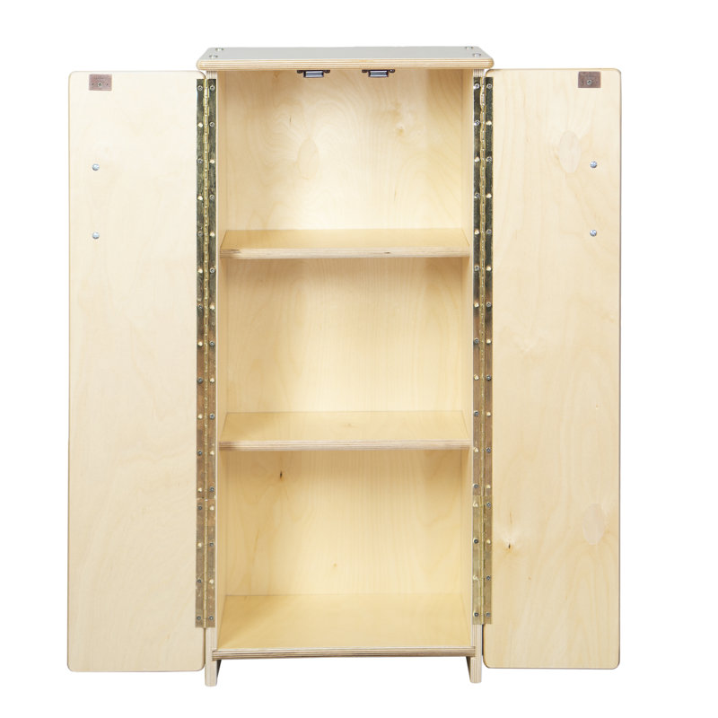Ensemble de cuisine 4 pièces en bois pour enfants d'âge préscolaire: évier, cuisinière, réfrigérateur et huche, Brun