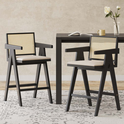 Tabouret de bar en plastique tissé