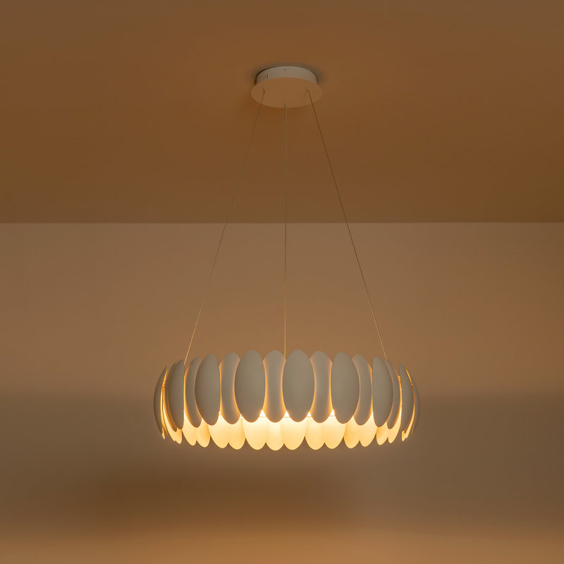 Lustre blanc à intensité variable 28 po Pablo, Blanc