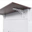 White Kitchen Island Cart With Foldable Tabletop & Drop Leaf - Mobile Breakfast Bar On Wheels With Wood Top And Storage