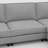 107.8'' Large Size 3 Seater L-Shaped Sofa With Movable Ottoman, Arm Pockets, And High-Density Foam Cushions For Modern Living-931856088
