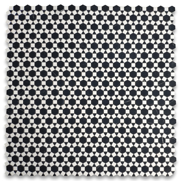 Random Sized Marble Honeycomb Mosaic Wall & Floor Tile