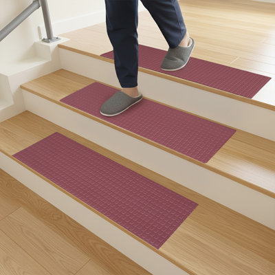 Tapis d'escalier en vinyle Block-Grip - 2 mm x 36 po x 10 po - brun (paquet de 6)