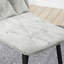 Table de salle à manger carrée pour 4 personnes - plateau en faux marbre et pieds en fer facile à assembler avec plateau blanc et gris facile à nettoyer pour économiser de l'espace-1584871921-1584871920