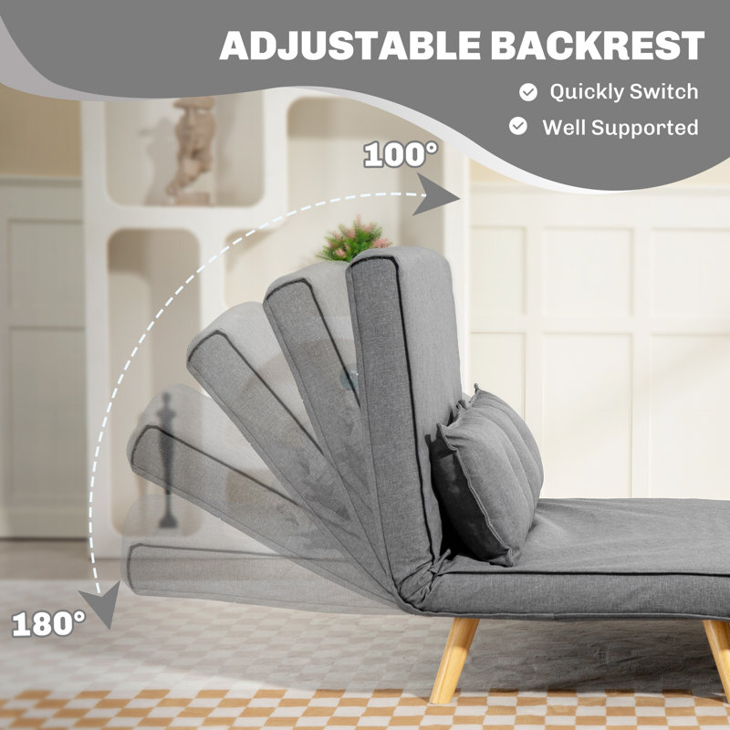 120Cm Sofa Bed, Grey