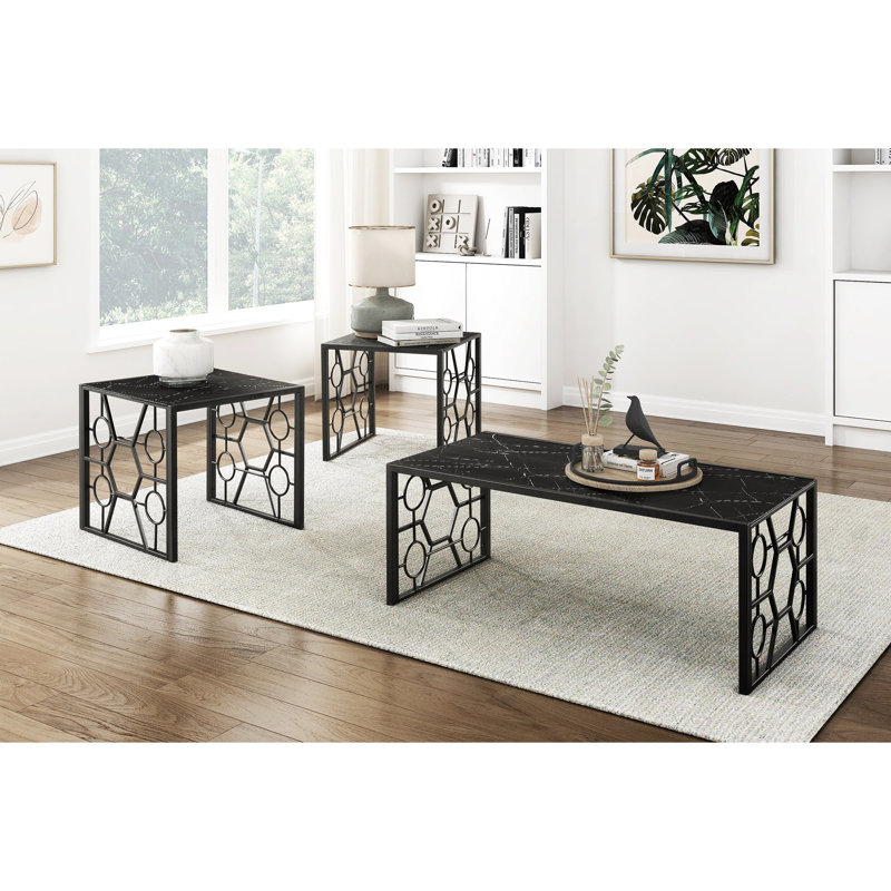 Ensemble de tables d'appoint 3 pièces Modern Modern