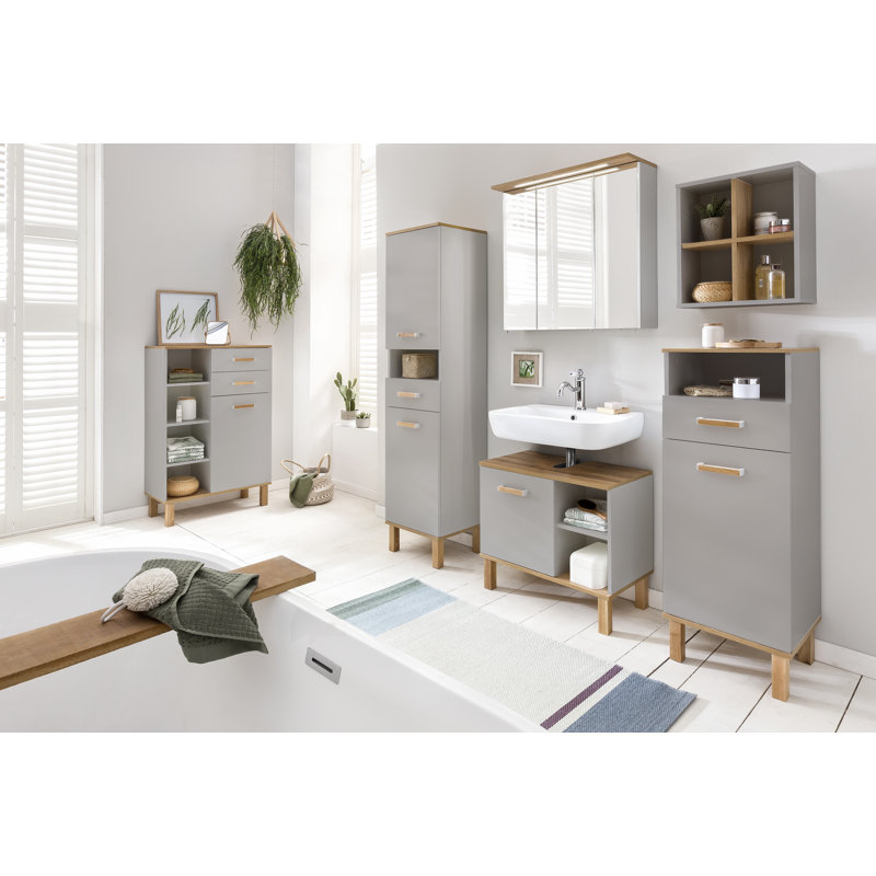 705mm W 723mm H Recessed Frameless Medicine Cabinet Mirror 6 Adjustable