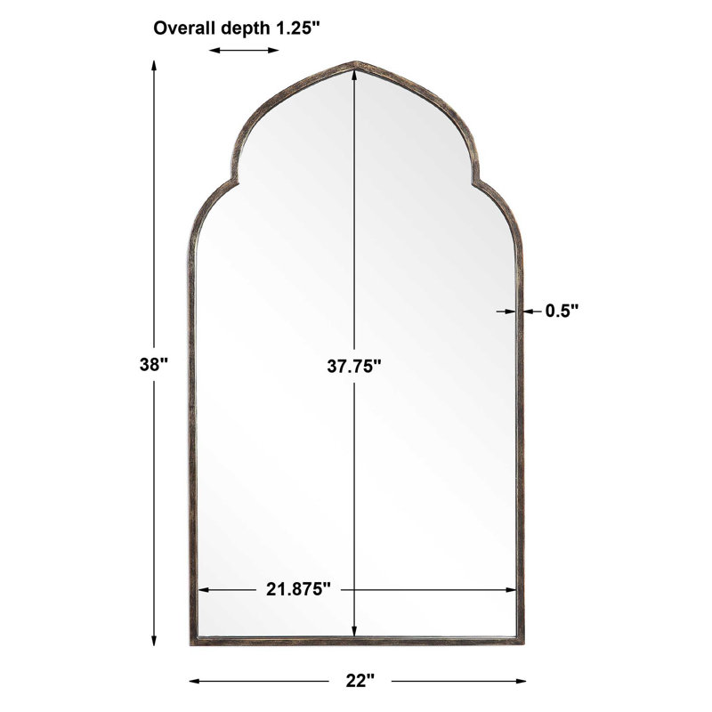  Miroir mural H 38 "