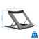 Mount-It! Height Adjustable Mesh Laptop Stand for Desk | Black Solid Steel Laptop Riser