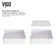 Jasmine 18" L x 15" W x 5" H Rectangular White Matte Stone Vessel Bathroom Sink with 10" H Faucet