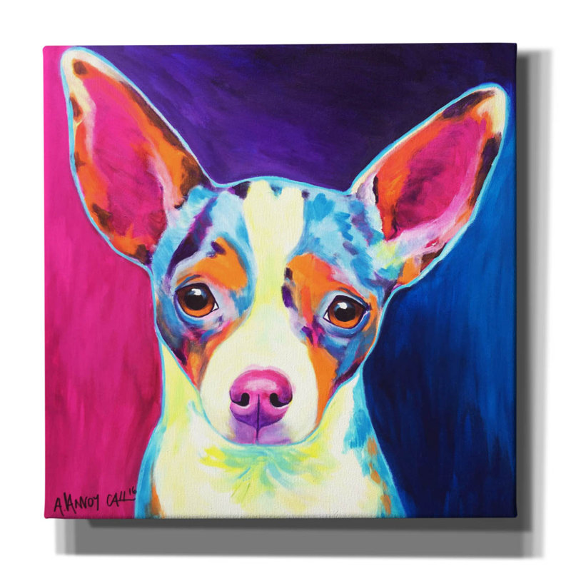 "Chihuahua - Brady" par Dawg Painter, H 12 po x l 12 po x P 0,75 po