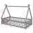 Montessori Teepee Floor Bed Tent‑Shaped Kid Bed With Guardrails, Door-656815308-656815306