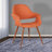 Alister Mid-Century Dining Chair with Arms in Fabric and Walnut Finish Metal Legs-19477894