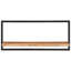 Ensemble de 2 tablettes murales flottantes en bois naturel avec cadre noir au design moderne-128523902