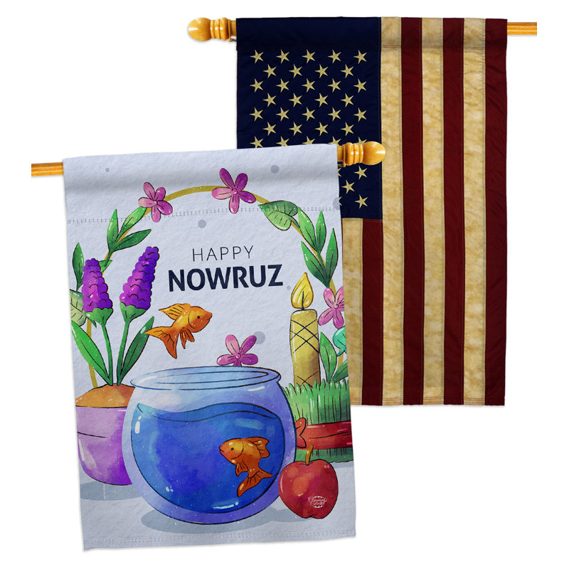 Double Sided 40'' H x 28'' W Polyester House Flag
