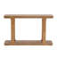 Derosa étroit de 50 po de style Mid-Century avec tablette inférieure ouverte, structure en bois massif et placage de pin noyer, bord arrondi lisse